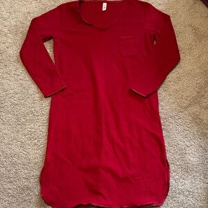 GAP Vibrant Red Long Sleeve Night Gown